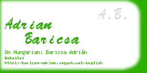 adrian baricsa business card